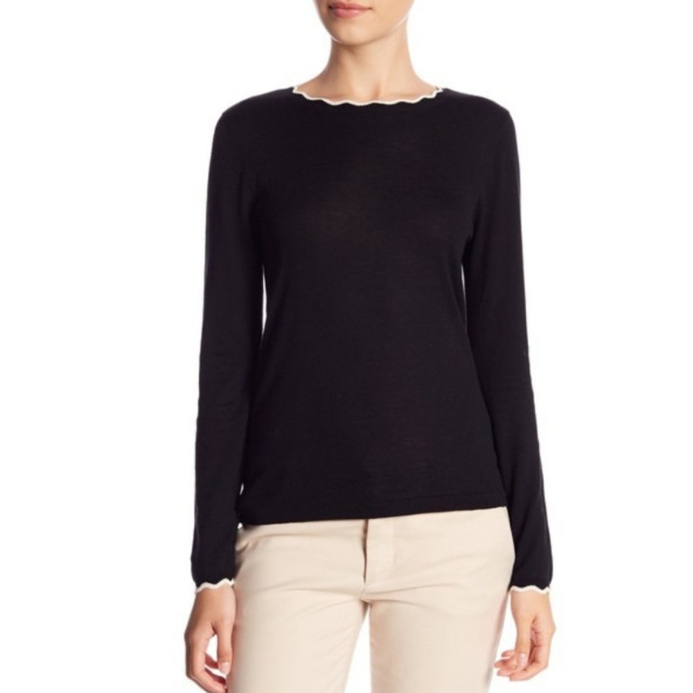 14th & Union Sweater Top Black w/Ivory Size Small